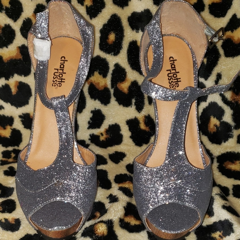 Charlotte Russe glittery heels
